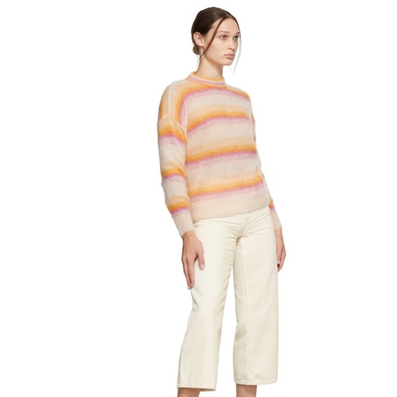 Isabel Marant Etoile mohair blend crewneck multicolor  sweater NWT - Picture 4 of 8